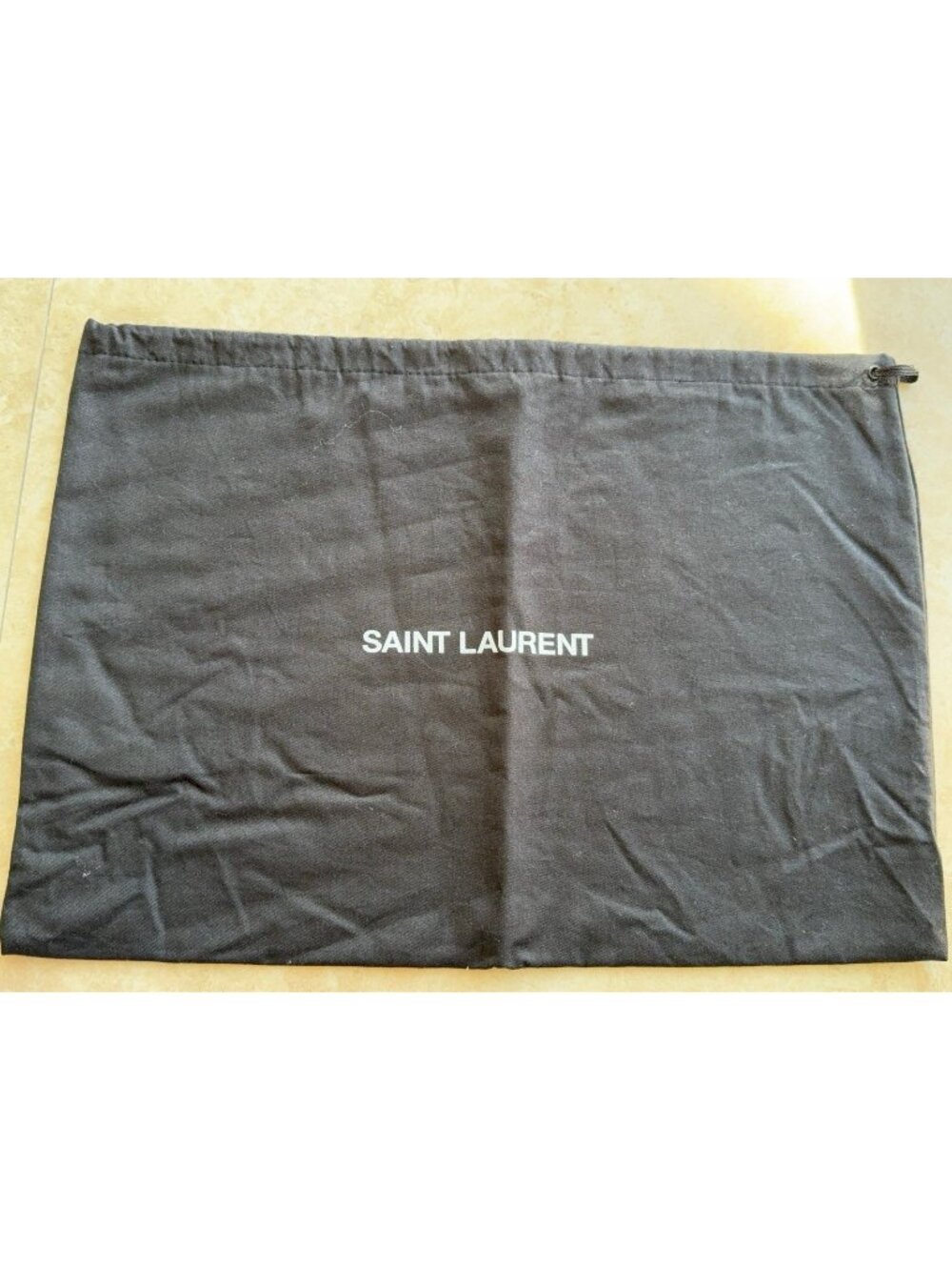 Saint Laurent Dust Bag Storage Cover Drawstring Black 12" x 17"